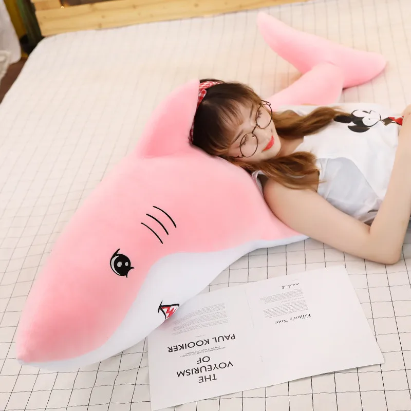 100 см 160 Большой размер забавная мягкая плюшевая игрушечная Акула Подушка