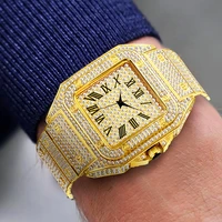 missfox men watch luxury hot sale brand gold watch square dial roman numerals retro watches waterpoof quartz clock gift for men