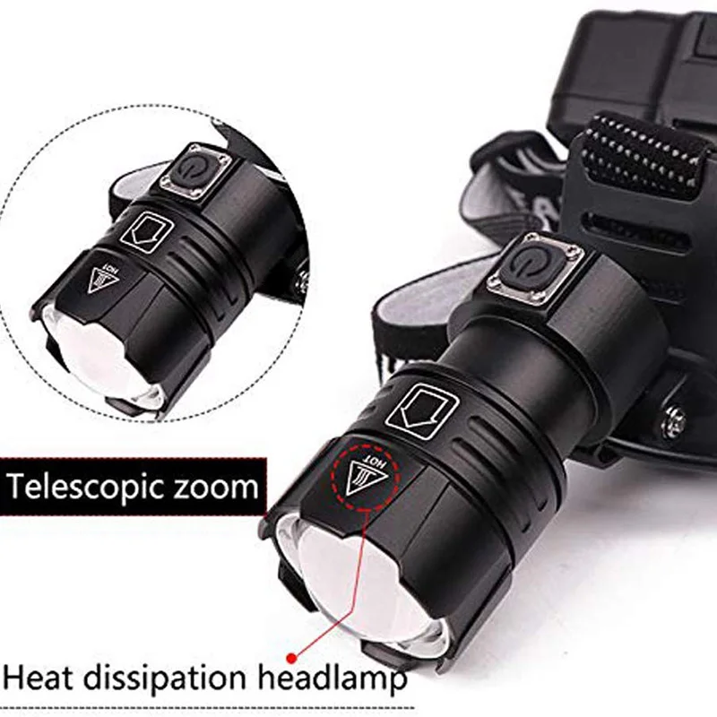 CREE XHP70 светодиодный налобный фонарь с зарядкой от USB яркий Головной