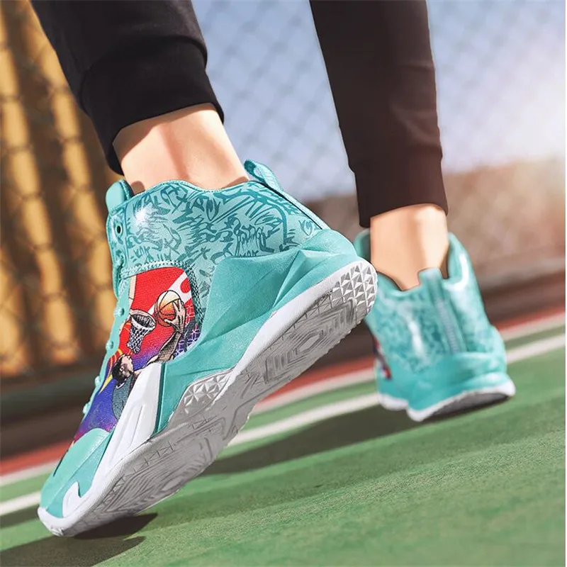 

Men Basketball Shoes High Top Outdoor Light Sport Shoes Shockproof Damping Sneakers Men Zapatillas De Baloncesto Training Shoes
