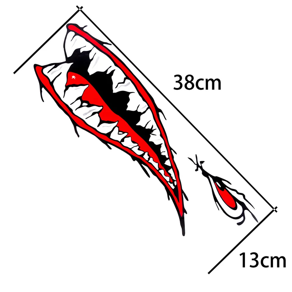 1 пара Акулий зубы рот наклейки Наклейка рыболовная лодка каноэ автомобиль