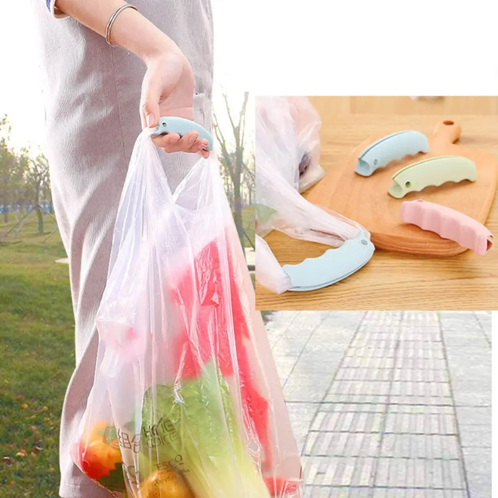 Горячая креативная силиконовая сумка для продуктов держатель с зажимом ручка