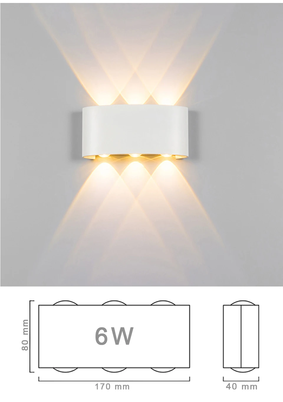 Современная светодиодная настенная лампа уличный светильник для лестницы