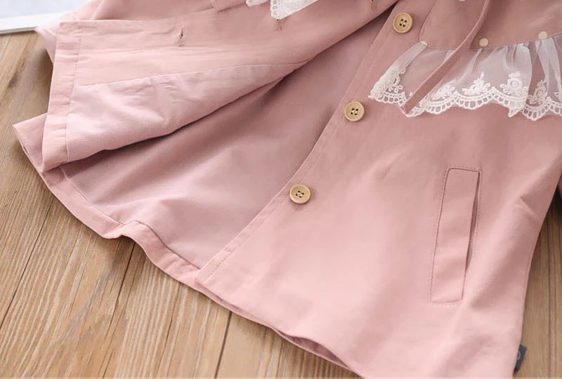 Осень 2019 г. кружевной плащ с цветочным узором для девочек шаль Детское пальто