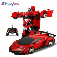 2In1 RC Car Sports Car Transformation Robots Models Remote Control Deformation Car RC fighting toy KidsChildrens Birthday GiFT