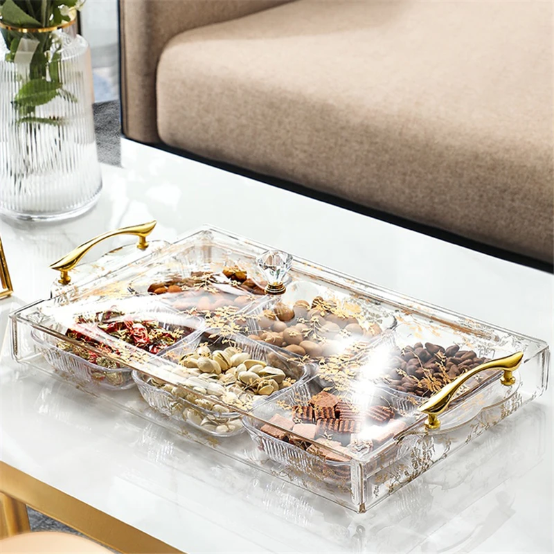 Золотистая золотистая прозрачная крышка для фруктовой коробки Европейский