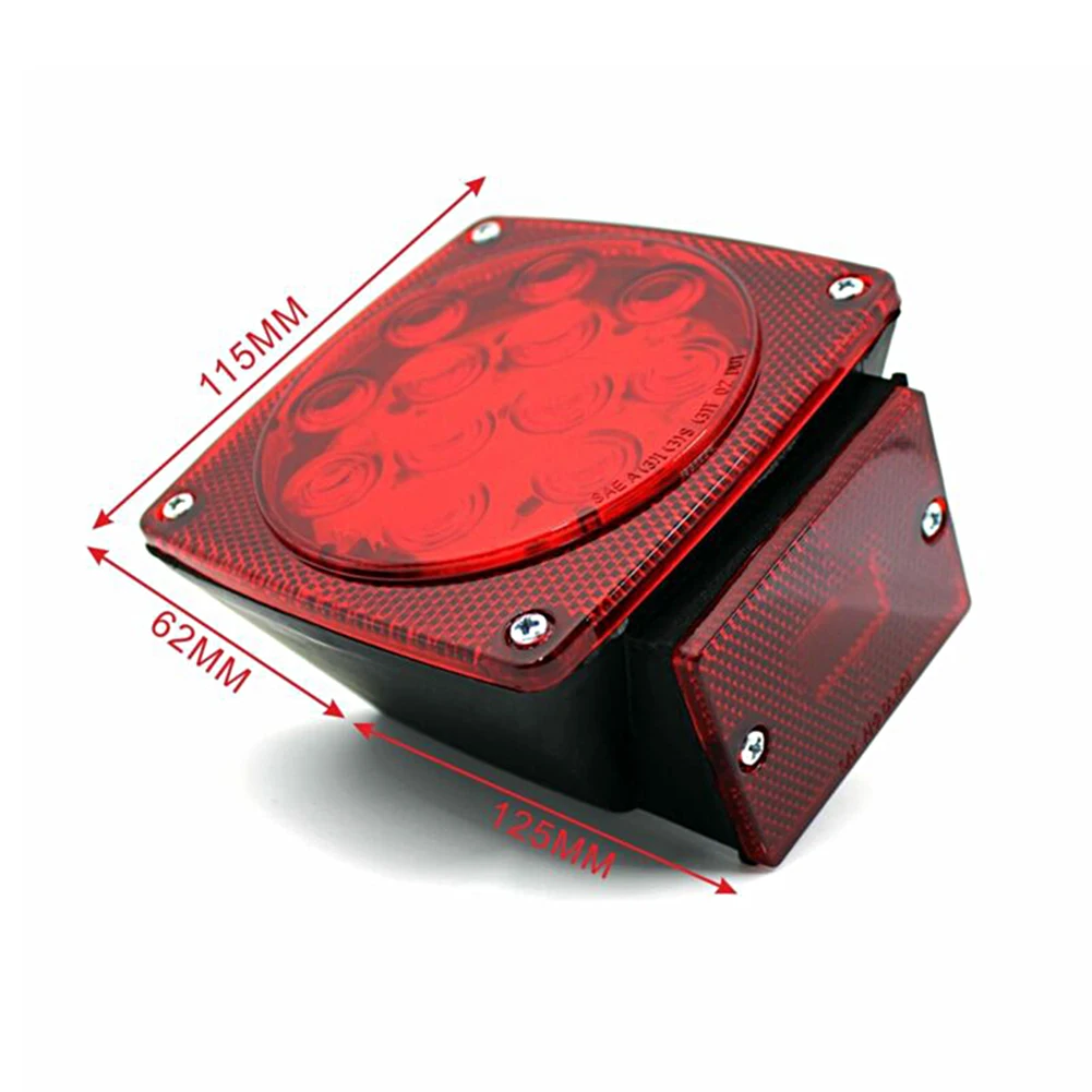 

10x Super bright LED Tail Lights with Amber Side Marker Light 12V Waterproof Red Side Marker Light for Trucks trailers under 80"