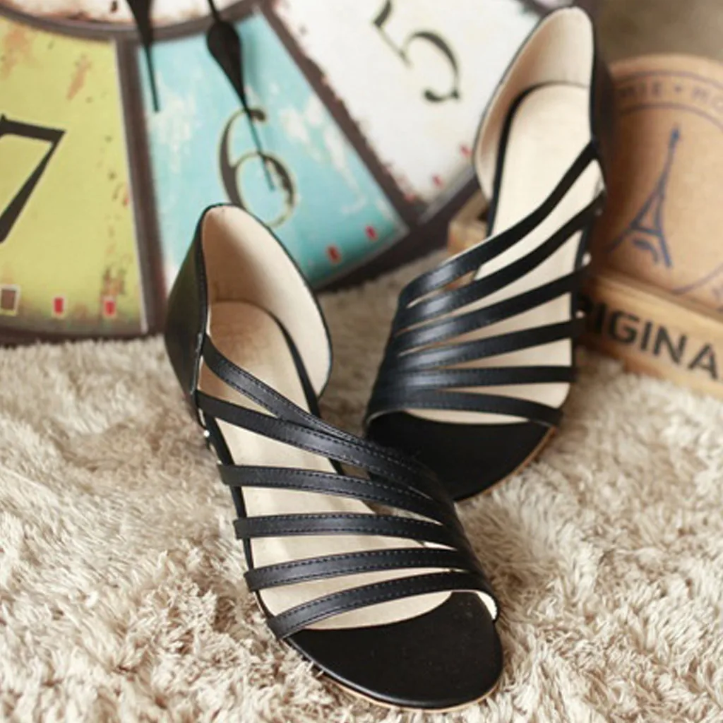 Женские сандалии из натуральной кожи ручной работы кожаные на плоской подошве в