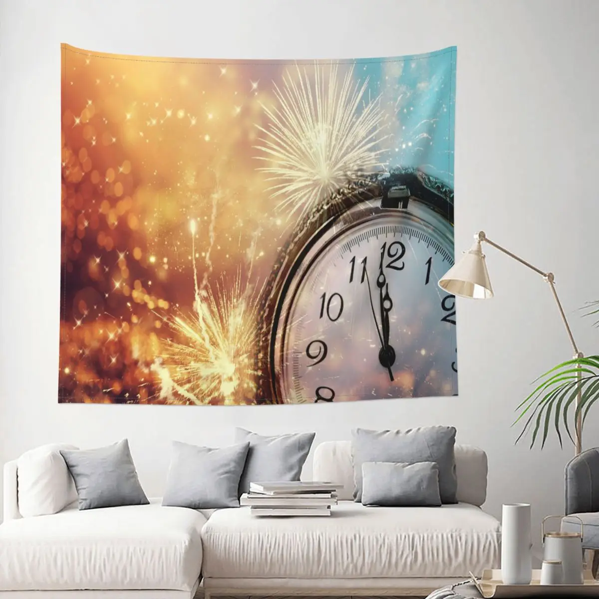 

New Years Tapestry Christmas New Year Decoration Wall Room Home Decor Hanging Living room Kawaii Cartom Fashion