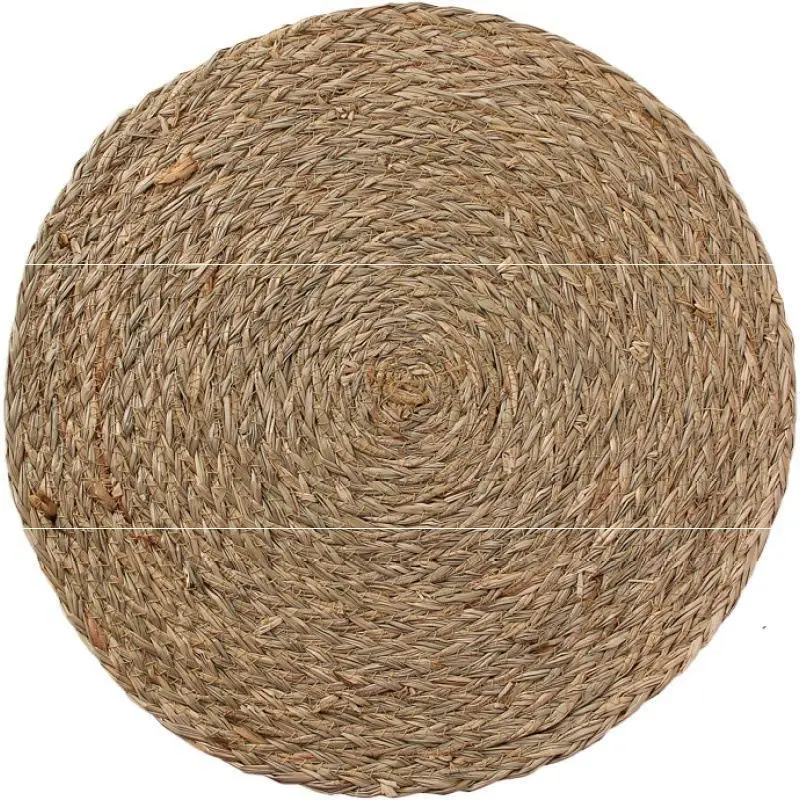 

Японский круглый коврик-салфетка из натурального материала ручной работы, плетеная посуда, нескользящий термостойкий Коврик для чашек, кух...