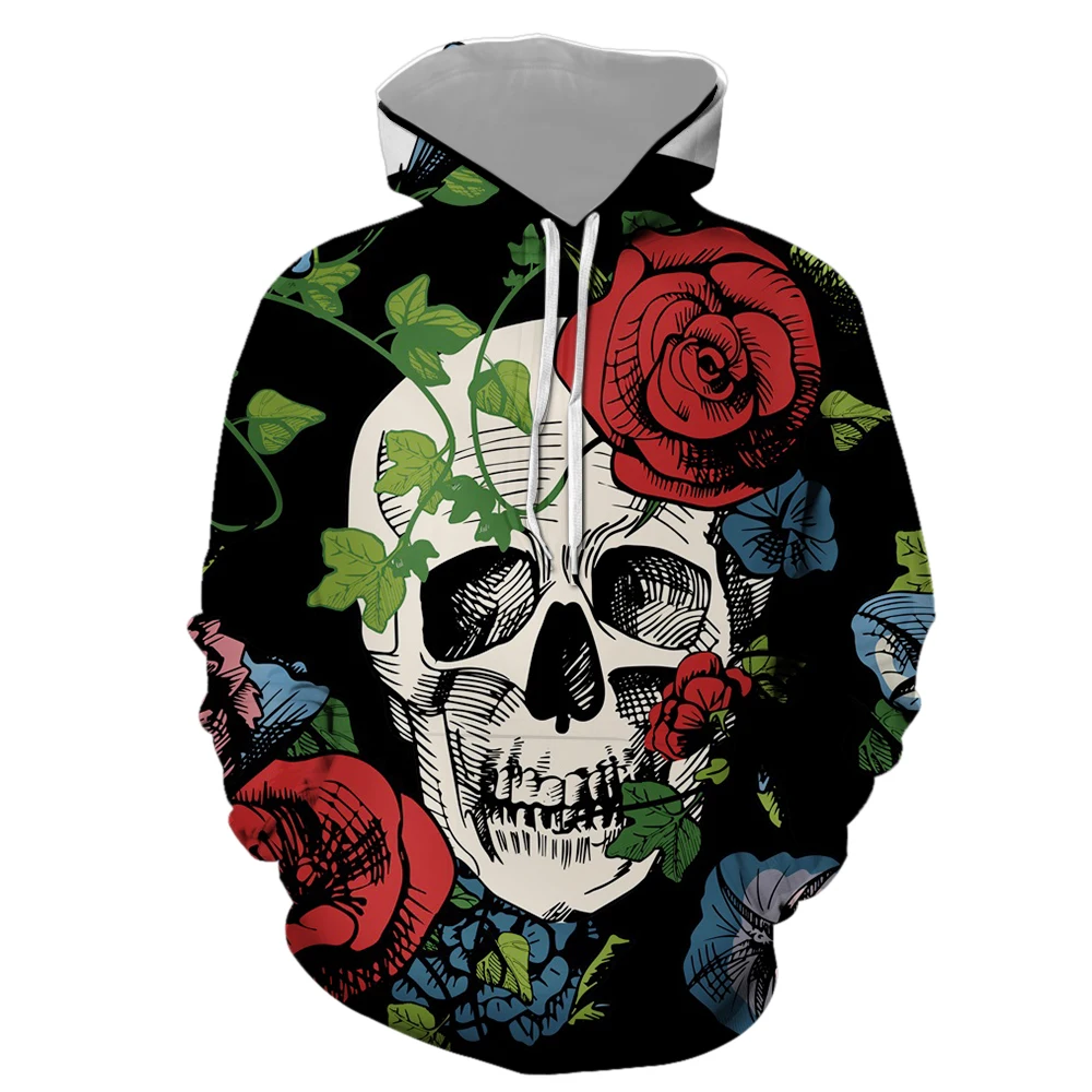 

skull Print Sweatshirts man's Plus Size 3D print Convertible Hoodie Sweatershirt Tops Sweatshirt man customer design WY49