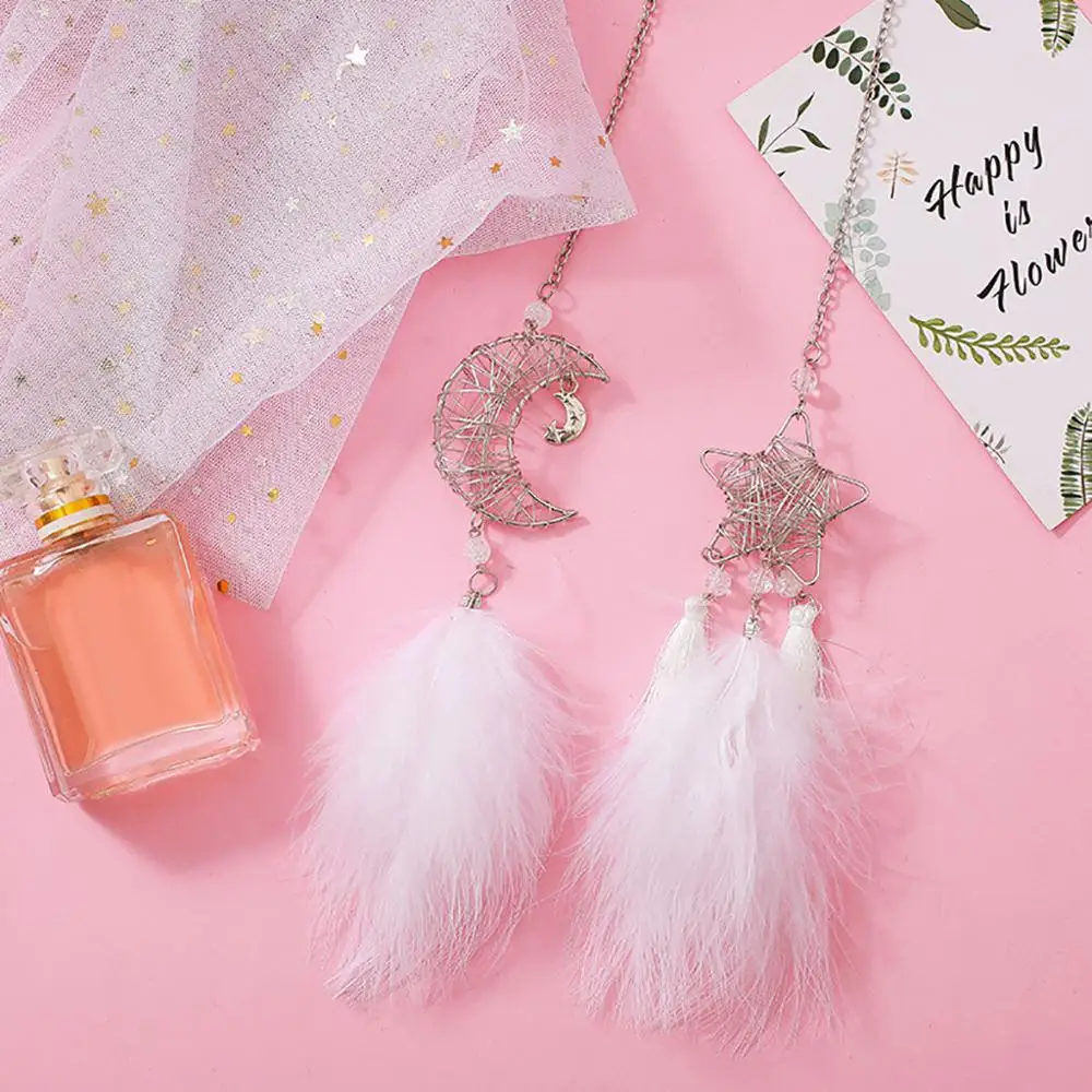 Мини-Ловец снов Автомобильная подвеска ветряные колокольчики перо полые звезды