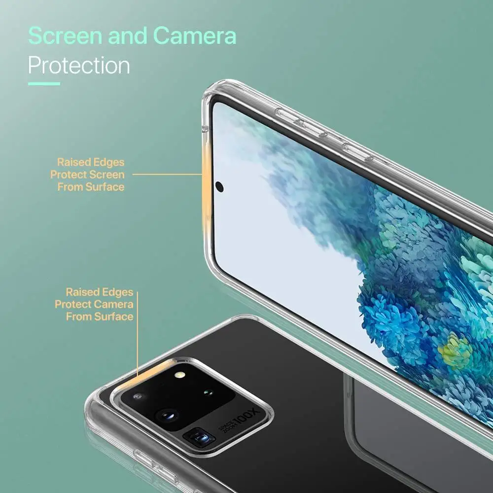 Прозрачный защитный чехол из ТПУ для Samsung Galaxy S20 Ultra 6 9 дюймов | Мобильные телефоны