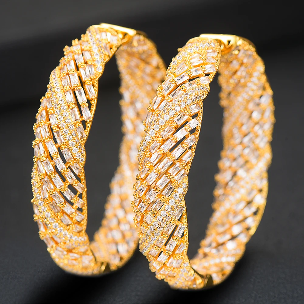 Женские большие серьги GODKI роскошные элегантные свадебные в нигерийском стиле с