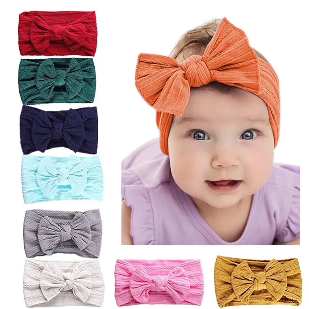 Новинка 2020 8 шт. нейлоновая эластичная однотонная повязка на голову для