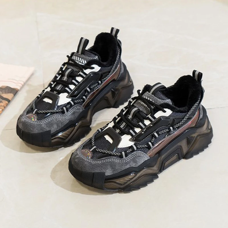 

Tennis with Platform Sneakers Women Vulcanize Shoes Woman Fashion 2021 Trend Black Running Shoes for Women Casual Sneakers Femme