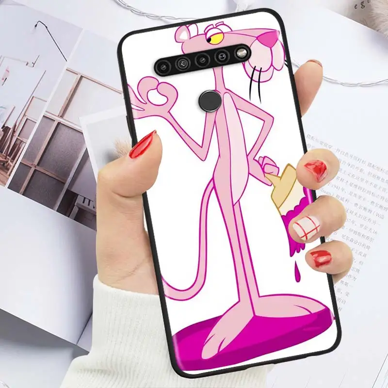 

Cartoon Pink Panther For LG K92 K42 K22 K71 K61 K51S K41S K30 K20 2019 Q60 V60 V50 S V40 V30 G8S G8 X ThinQ Phone Case