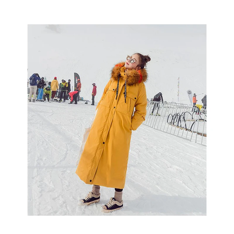 Новинка 2019 зимняя однотонная теплая Свободная куртка с капюшоном и длинным