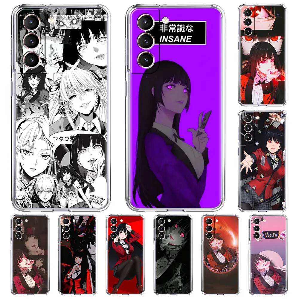 

Transparent Phone Case For Samsung Galaxy S21 Ultra S20 FE S10 Plus S9 S8 Note 20 10 Soft Silicone Cover Anime Kakegurui Jabami