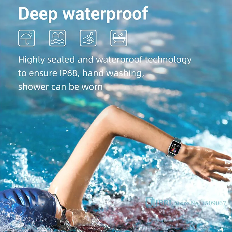 Умные часы Full Touch для мужчин и женщин электронные смарт Android IOS фитнес трекер