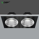 DBFDimmable Встраиваемый светодиодный потолочный Светильник направленного света 14W 18W 24W 30W AC85-265V черныйбелый квадратный светодиодный фонарь
