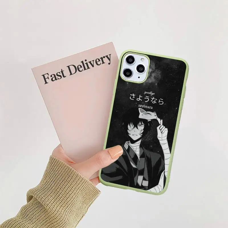 

Anime Bungou Stray Dogs Phone Case Candy Color for iPhone 11 12 mini pro XS MAX 8 7 6 6S Plus X 5S SE 2020 XR