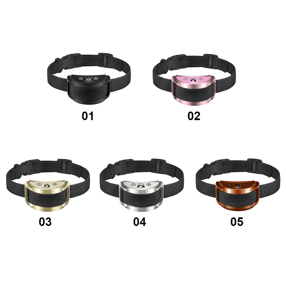 

USB Electric Dog Training Collar Anti Bark Stop Shock Pet Remote Control Rechargeable Waterproof Ultrasonic Training Collars