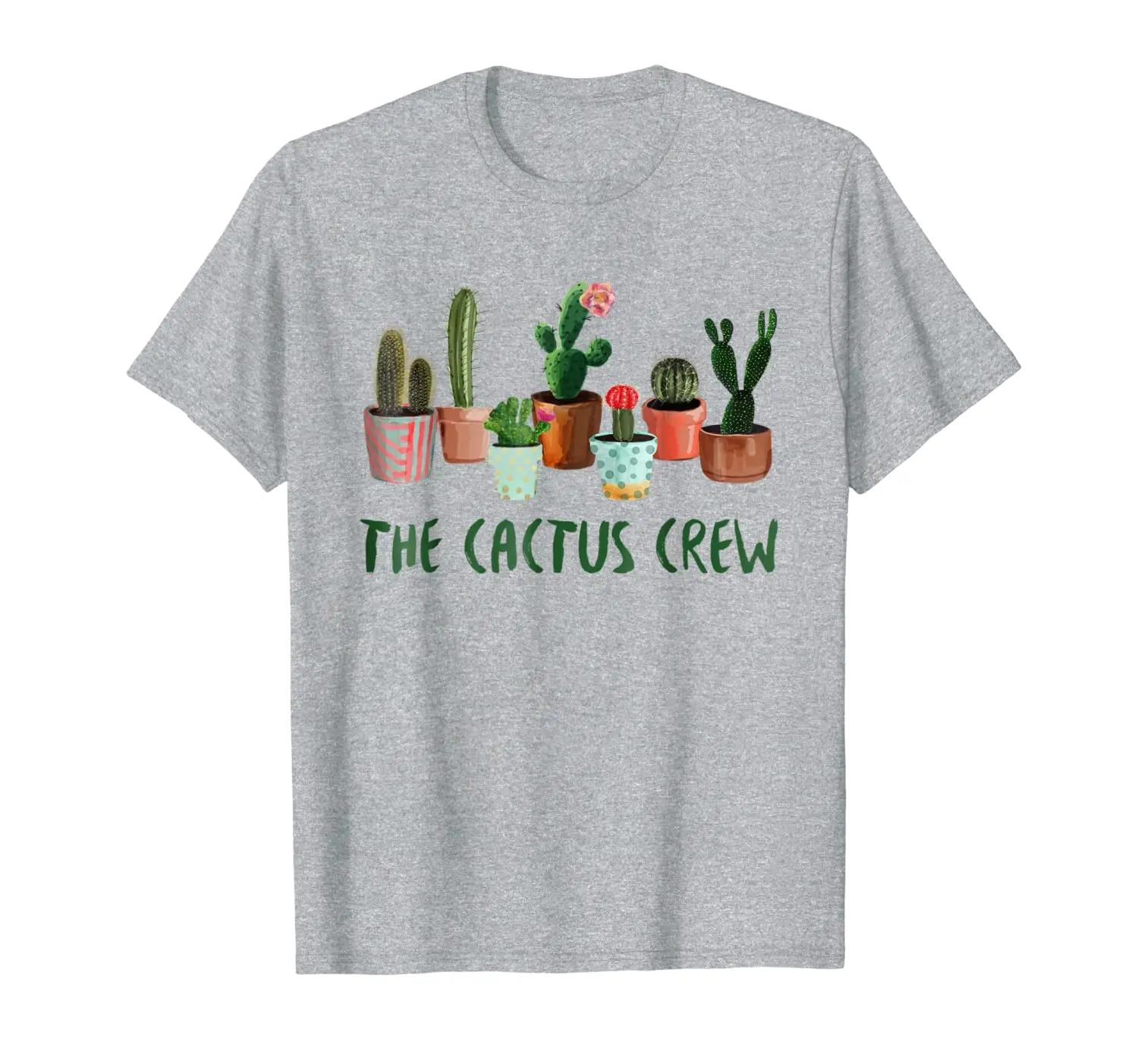 

Cactus Crew Shirt with Potted Succulents Cacti Pot Plants