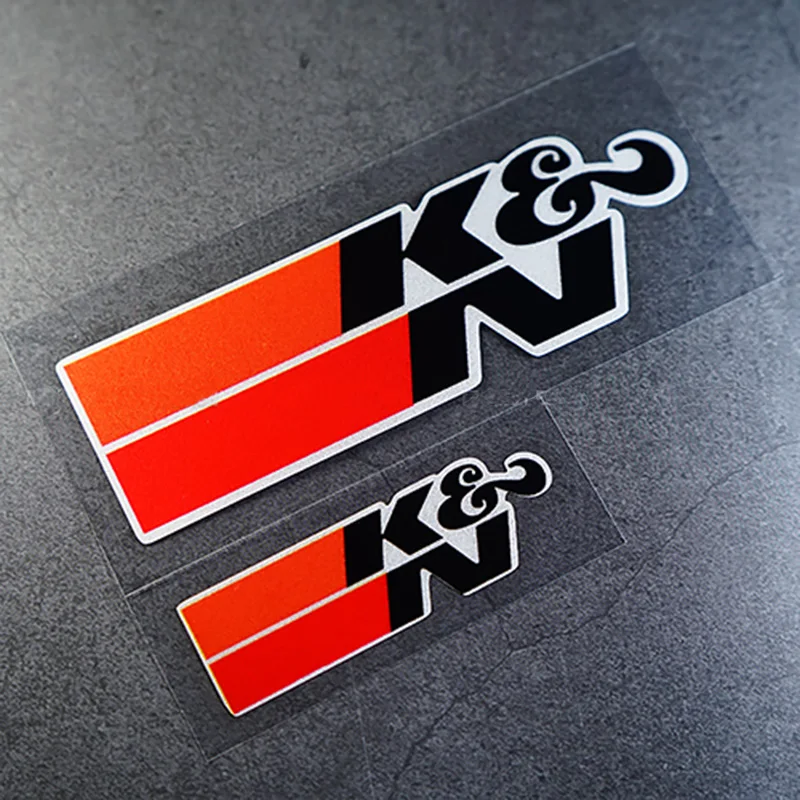 

6X2CM Reflective Car Motorcycle KN Air Filter Auto Styling Decal Sticker