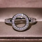 Женское кольцо с белым цирконием, полые кольца в форме сердца, обручальное кольцо, 925