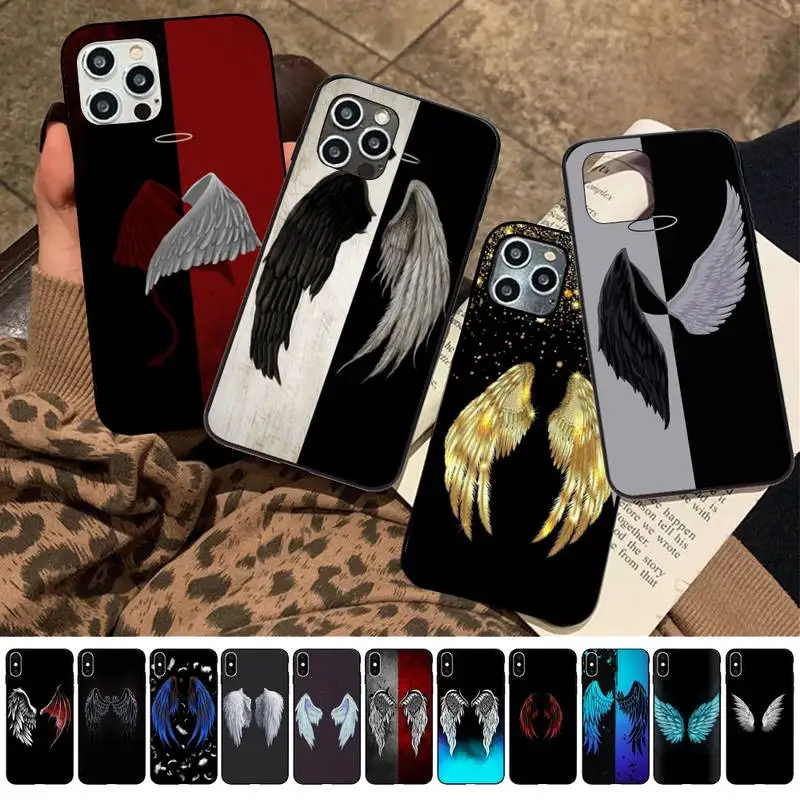 

Yinuoda Angel wings demon wings wing Phone Case for iPhone 11 12 13 mini pro XS MAX 8 7 6 6S Plus X 5S SE 2020 XR case