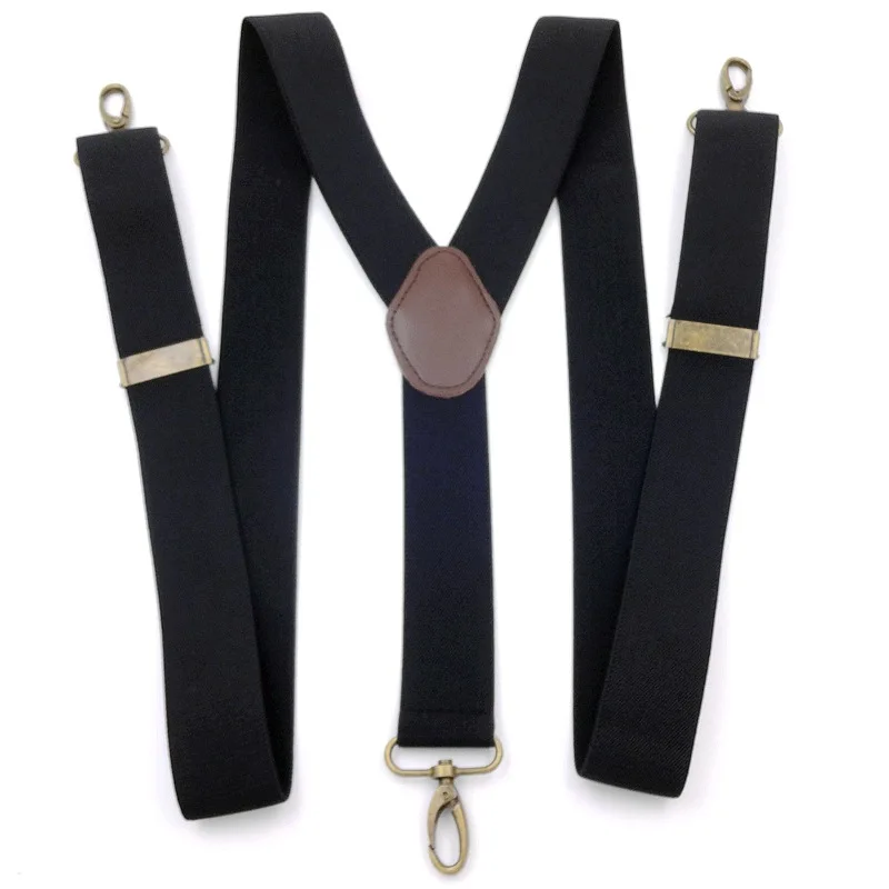 

1Pc 3.5*120cm Men's Elastic Strap Suspender 3 Clips Hook Buckle Male Jockstrap Clothes Business Work Suspenders Men Wide Braces