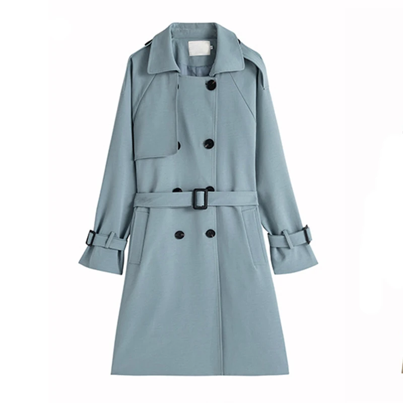 

DMLFZMY 2020 New Style for Autumn and Winter Korean Version of the British Long Loose Temperament Short-Height Coat Coat Female