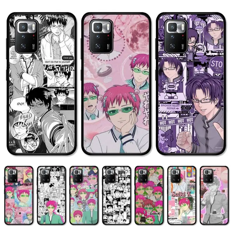 

Japanese anime the disastrous life of saiki k Phone Case For Redmi Note 10 9 8 6 Pro 8T 5A 4X X 5 Plus 7 7A 9A K20 Cover