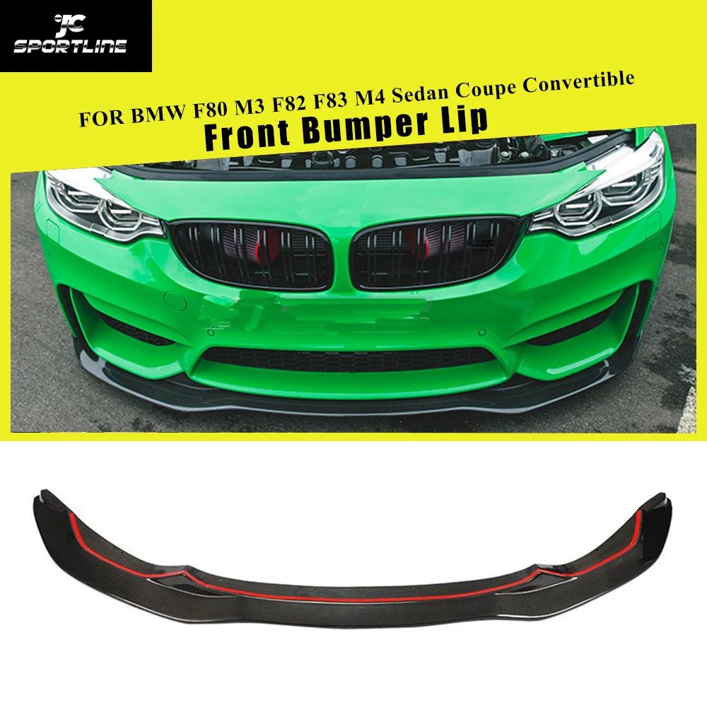 

Front Lip Splitters for BMW F80 M3 F82 F83 M4 2014 - 2018 Coupe Convertible Sedan Carbon Fiber Front Bumper Lip Spoiler Splitter