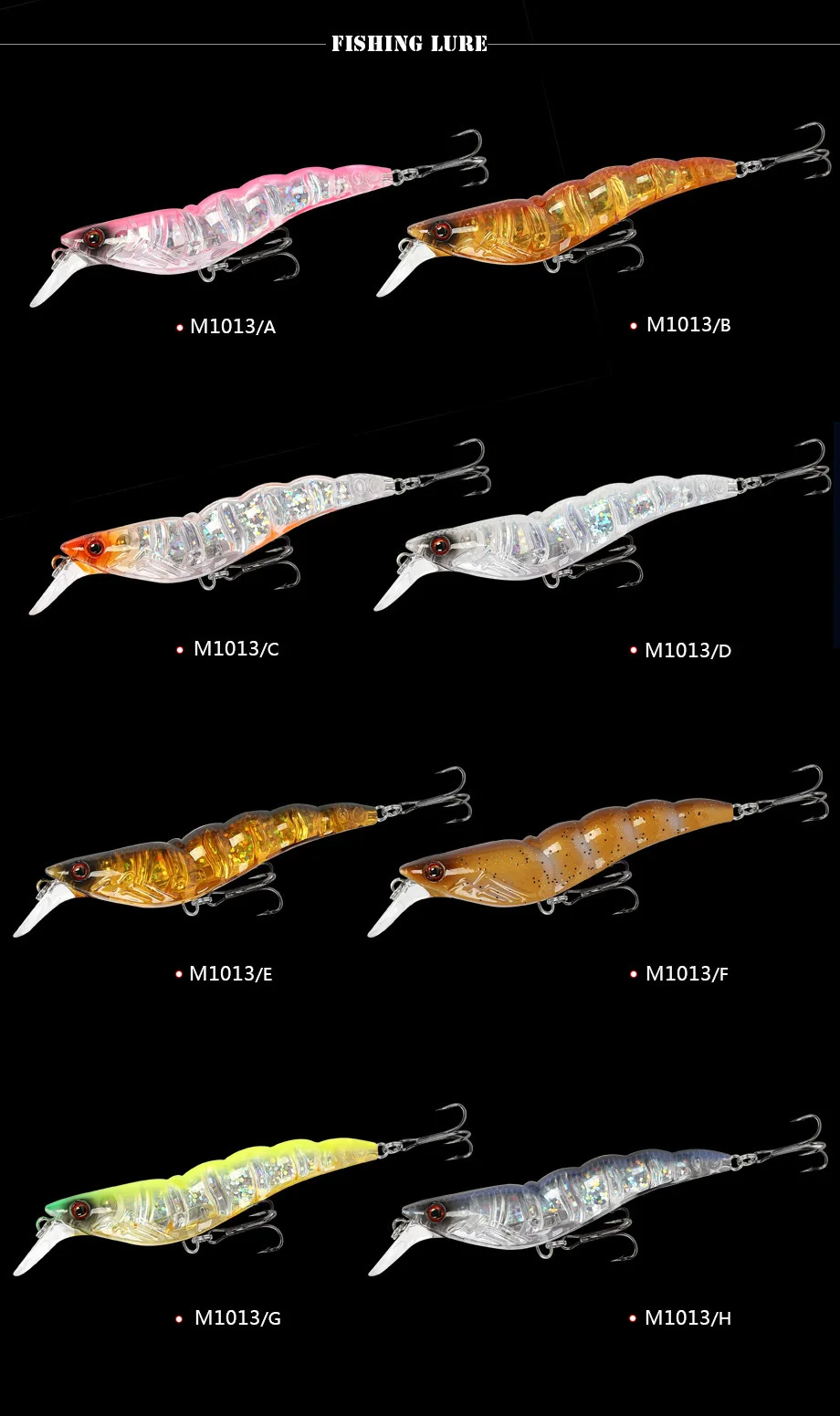New Simulation Shrimp Fishing Lure 10cm 13g Hard Bait 3D Eyes Crankbait Wobblers Carp Fishing Peaca Bass Fishing Tackle