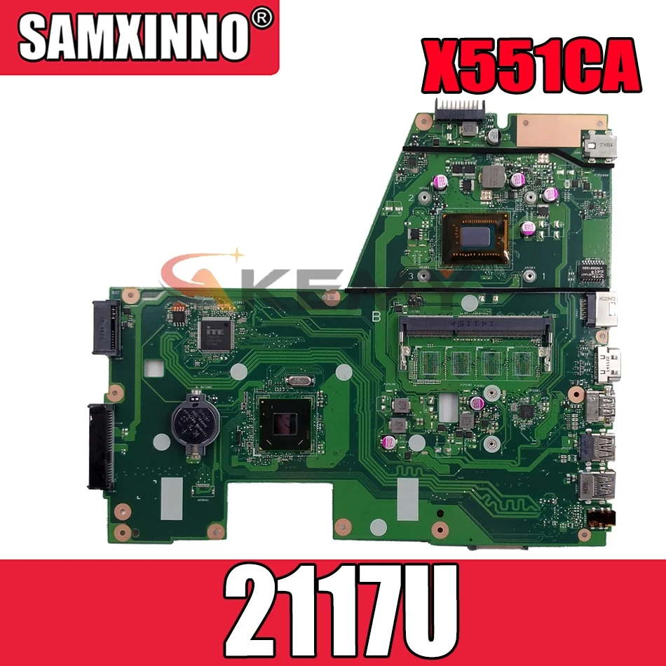 

Akemy X551CA Laptop motherboard for ASUS X551CA X551CAP original mainboard 100%Test 2117U 1xSlot