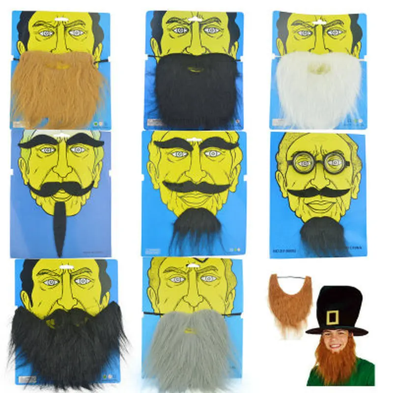 Искусственная борода искусственная 8 символов бороды мужская реквизит для