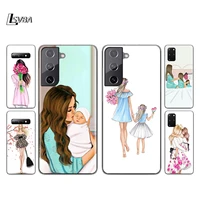 mom baby shopping silicone cover for samsung galaxy s21 s20 fe ultra s10 s10e lite s9 s8 s7 plus phone case