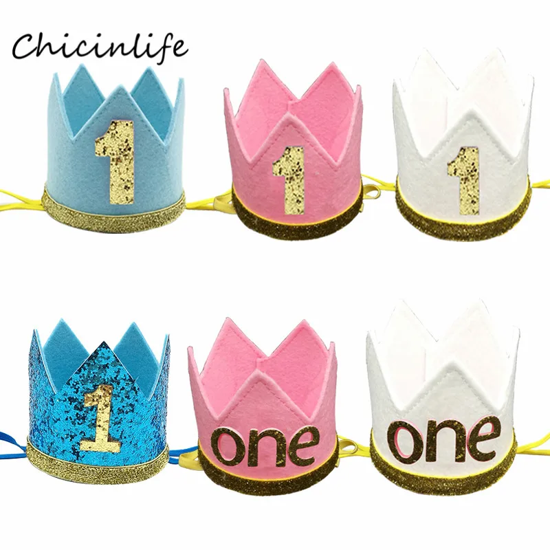 Повязка на голову Chicinlife One 1 для мальчиков и девочек украшение го дня рождения