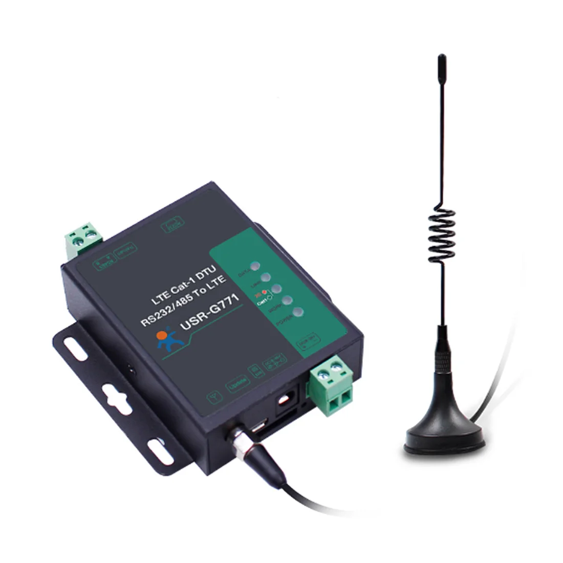 USR-G771-E Modbus RTU to TCP Version / RS232 or RS485 / MQTT/SSL Version Serial to Cellular 4G LTE CAT1 Modem with SIM Card