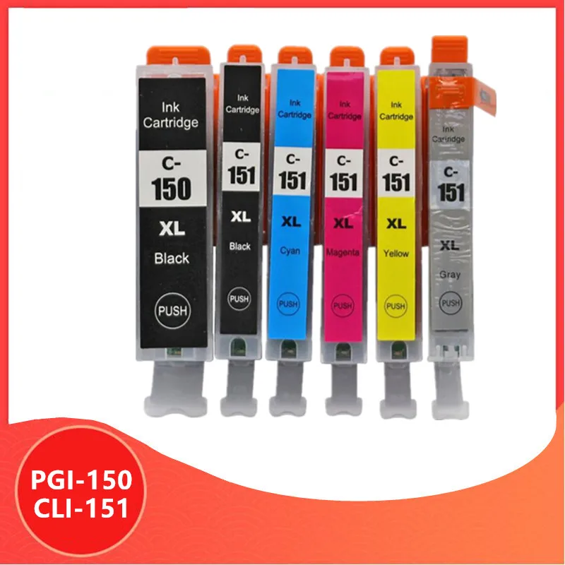 6PCS PGI150 CLI151 Compatible ink cartridge PGI 150 CLI 151 for canon PIXMA MG7510 IP7210 iP8710 MX721 Ix6810 Printer
6PCS PGI150 CLI151 Compatible ink cartridge PGI 150 CLI 151 for canon PIXMA MG7510 IP7210 iP8710 MX721 Ix6810 Printer