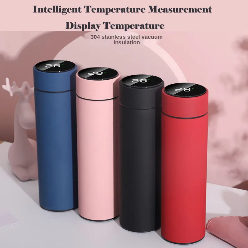 

480ml Smart Insulation Male and Female Portable Students High-End Simple Bottle Creative Personalized Trend Bulk Tea Cup