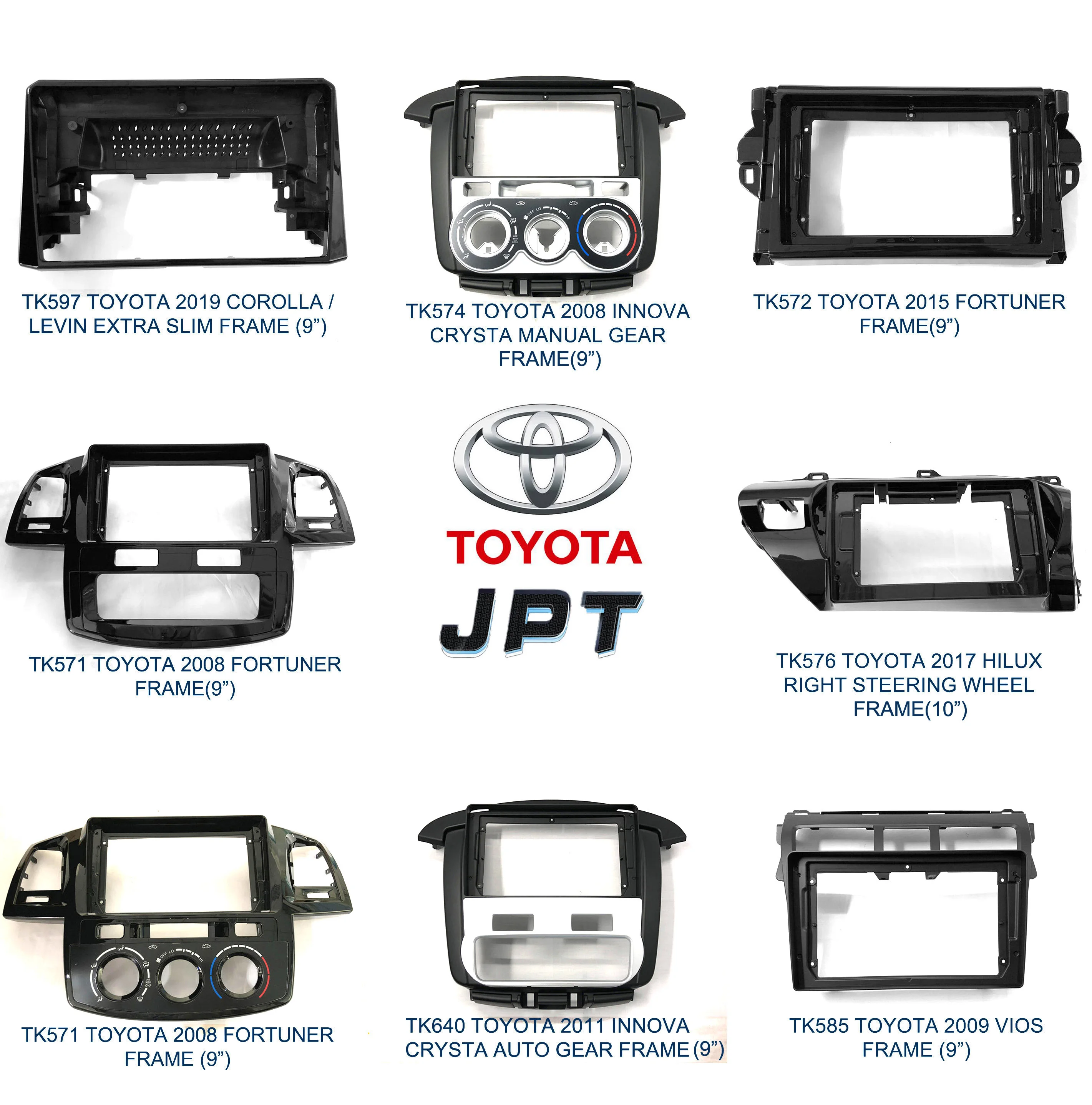 JPT Toyota серии CarPlay мультимедийный плеер framefor innova Crystal Alphard wish harrier Noah rav4 carframe 9 дюймов