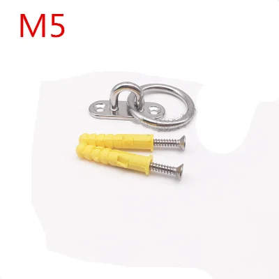 M5-1 Contains screws 6 шт. Овальный u-образный крюк из нержавеющей стали для автомобиля, подъемный крюк, потолочные вентиляторы/мешки с песком/гамаки/диван для отдыха, фиксированный крюк - Цвет: M5-1 Contains screws