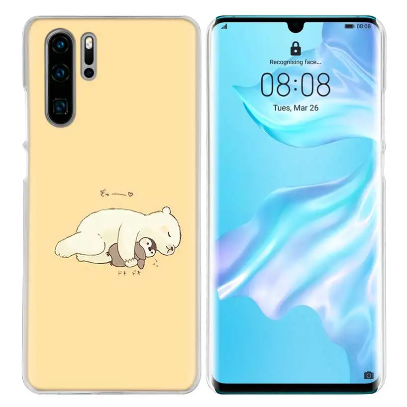 Жесткий чехол для huawei P30 P20 P10 mate 30 20 10 Nova 5 5i Pro Lite P Smart Z Plus Прекрасный Пингвин полярный медведь