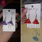 Женские милые искусственных растений серьги в форме грибных гроздей мультфильм серьги с кристаллами для девочек детей заушный крючок вечерние ювелирные подарки 2020 тенденция