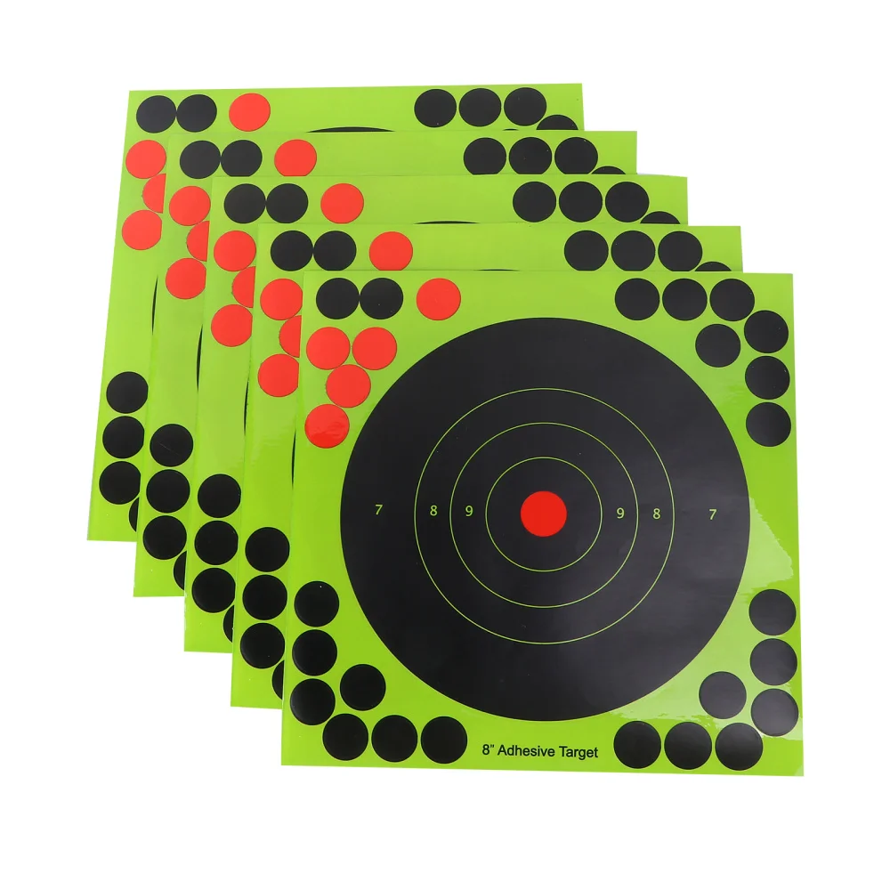 

25pcs Fluorescent Shooting Target Paper Stickers Adhesive Arrow Darts Aiming Stickers (Random Color)