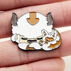 Avatar the Last Airbender Appa Momo, брошь, булавки, эмалированные металлические значки, булавка на лацкан, броши на куртки, модные украшения, аксессуары