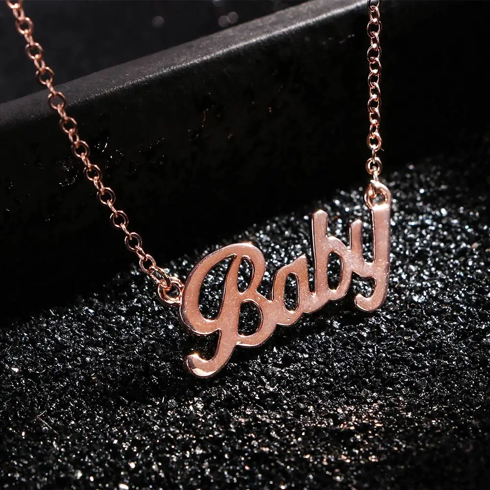 1 шт. детское позолоченное ожерелье с буквами для женщин и девочек цепочка до